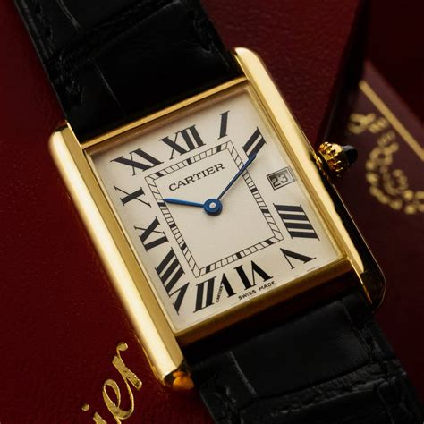 cartier tankl|cartier military tank watch.